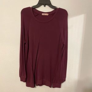 Burgundy Long Sleeve Dress